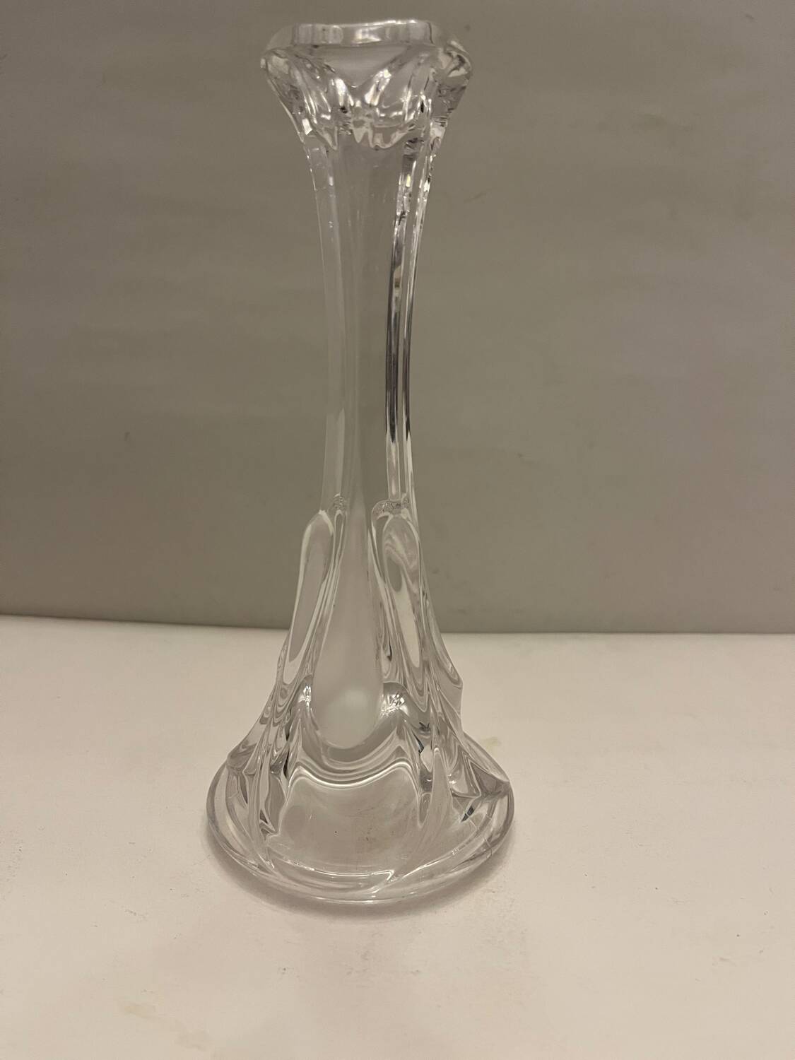 Molded glass candle holder