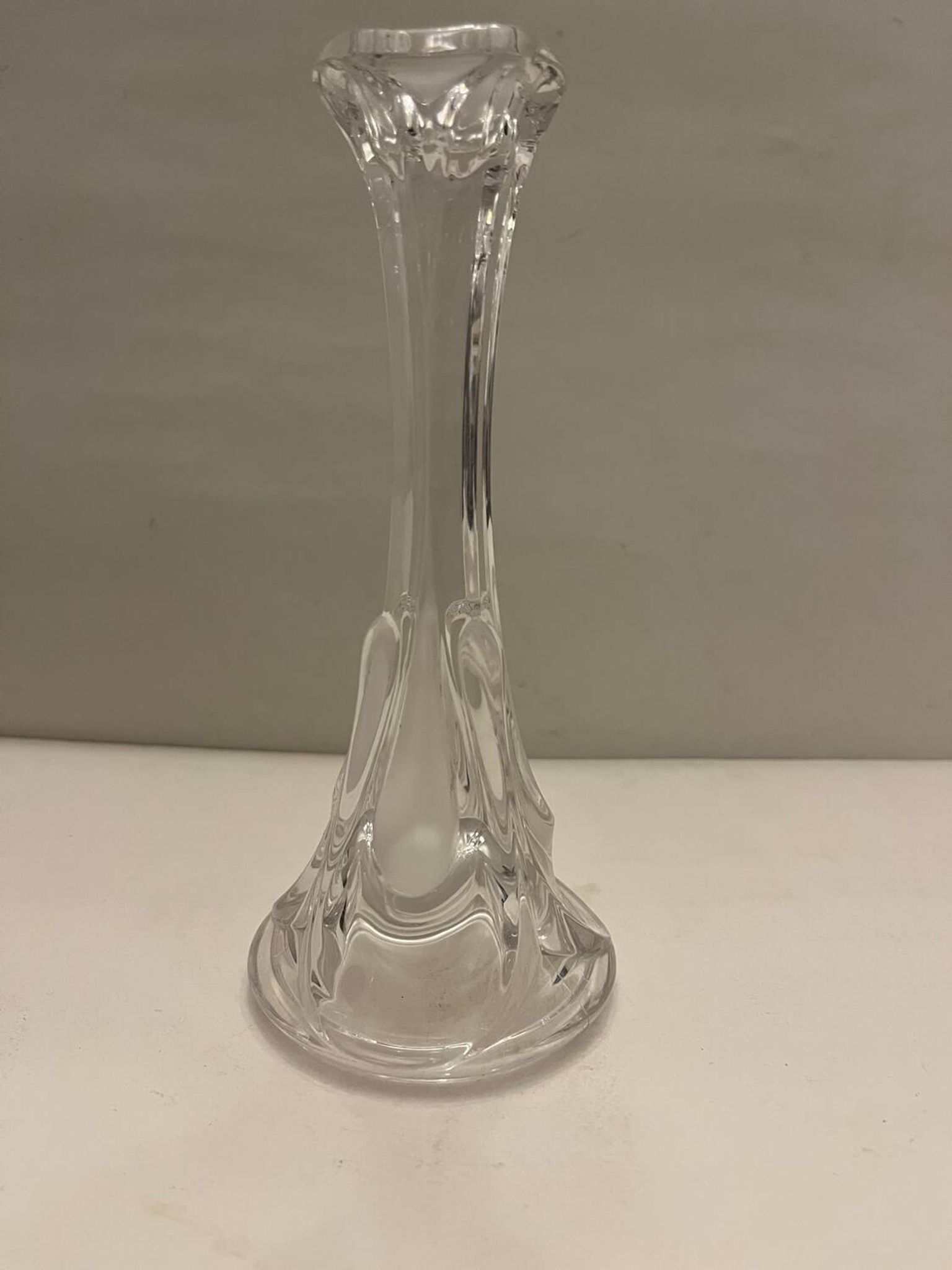 Molded glass candle holder