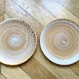 Lot 2 old plates in Niderviller earthenware model Fauve