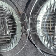 2 cendriers art déco verre