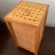 Lampe vintage en bois et osier