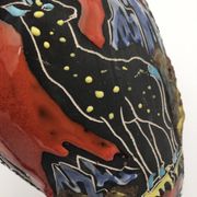 Enamelled ceramic vase Fat Lava, signed Pugi, numbered, circa 1950/1960