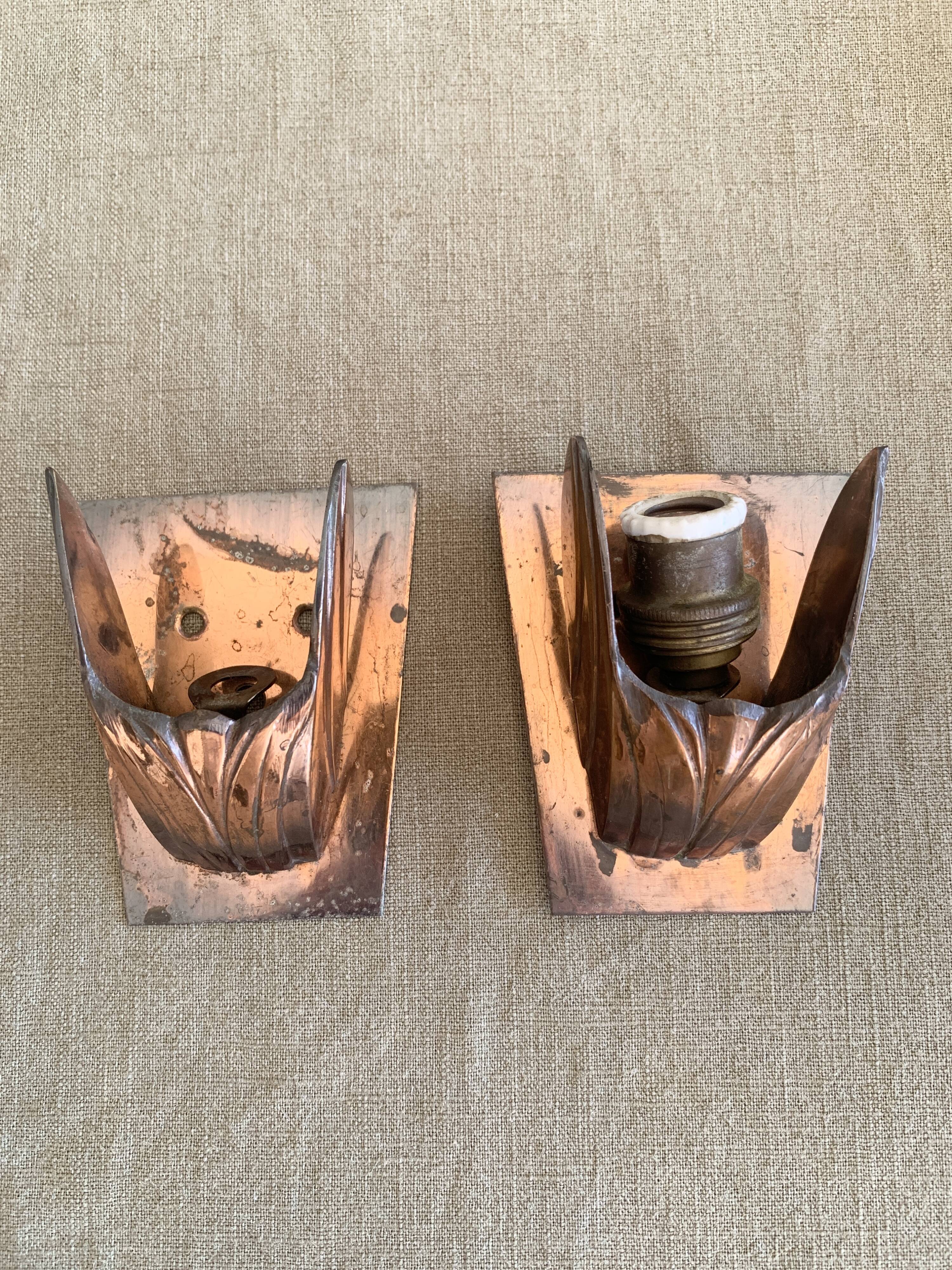 Pair of Art Deco wall sconces