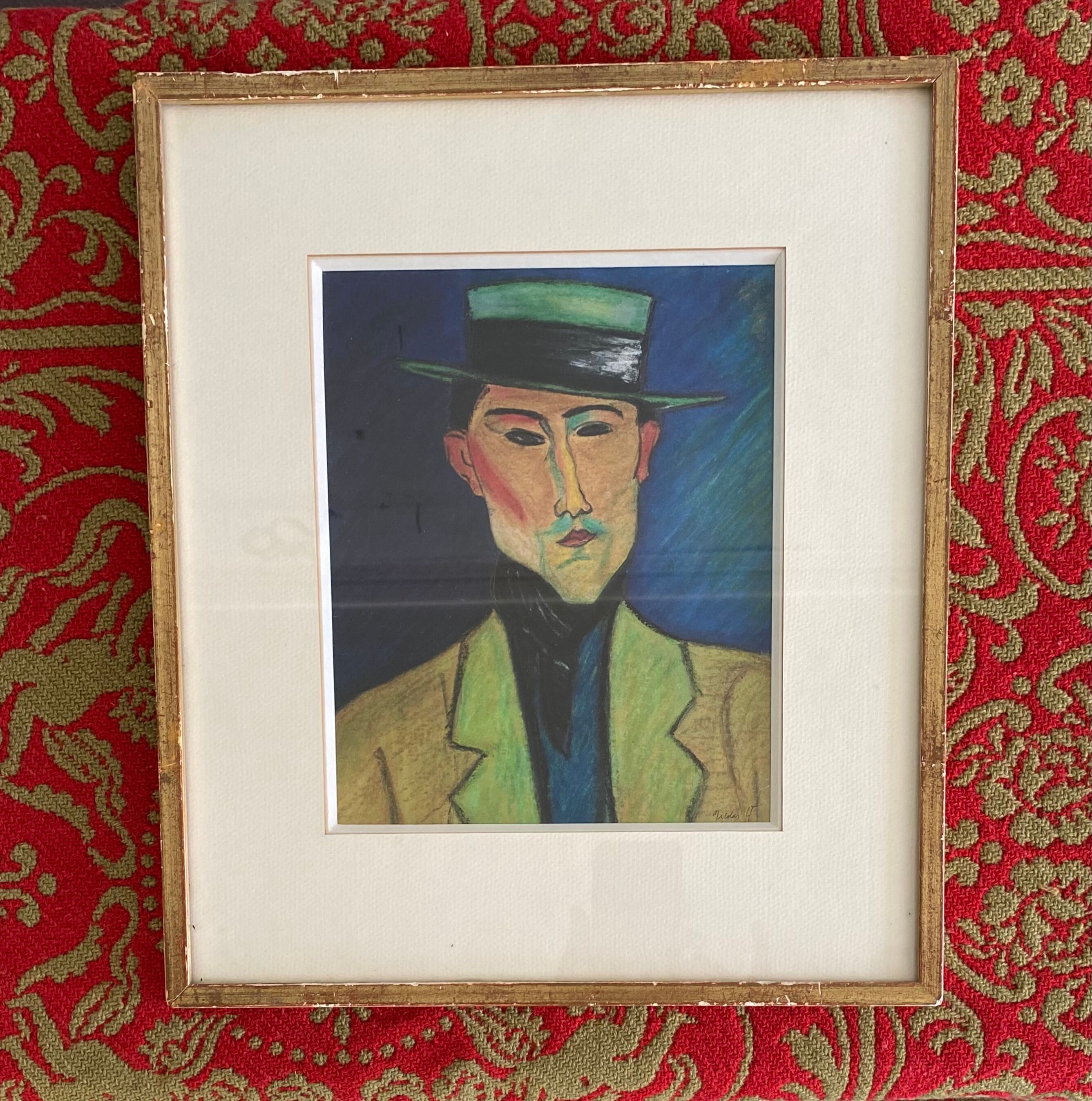 Frame with mat poster glazed