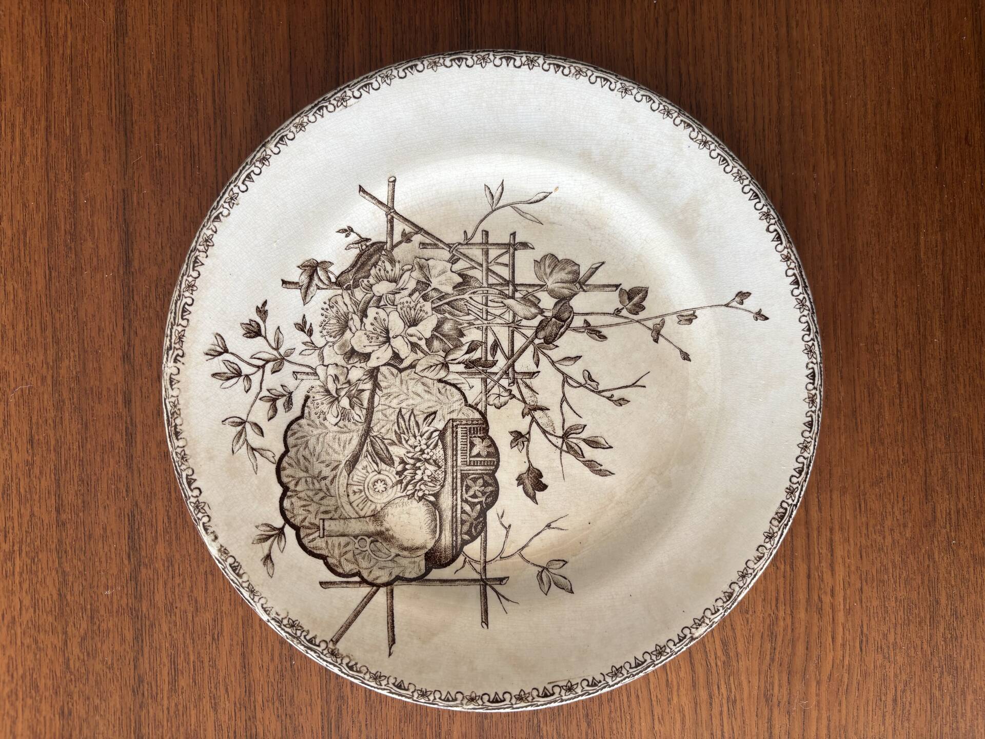 6 dessert plates iron earth sepia Grand Dépôt Earthenware