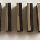 70s mozambique ebony and chrome steel door set