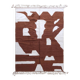 Tapis fait main marron 250cmx150cmn