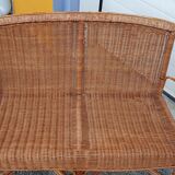 Rattan bench from 1970