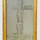Louis XVI mirror in carved and gilded wood with leaf 18th century