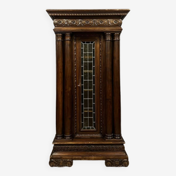 Renaissance style library display case in walnut and carved oak circa 1850