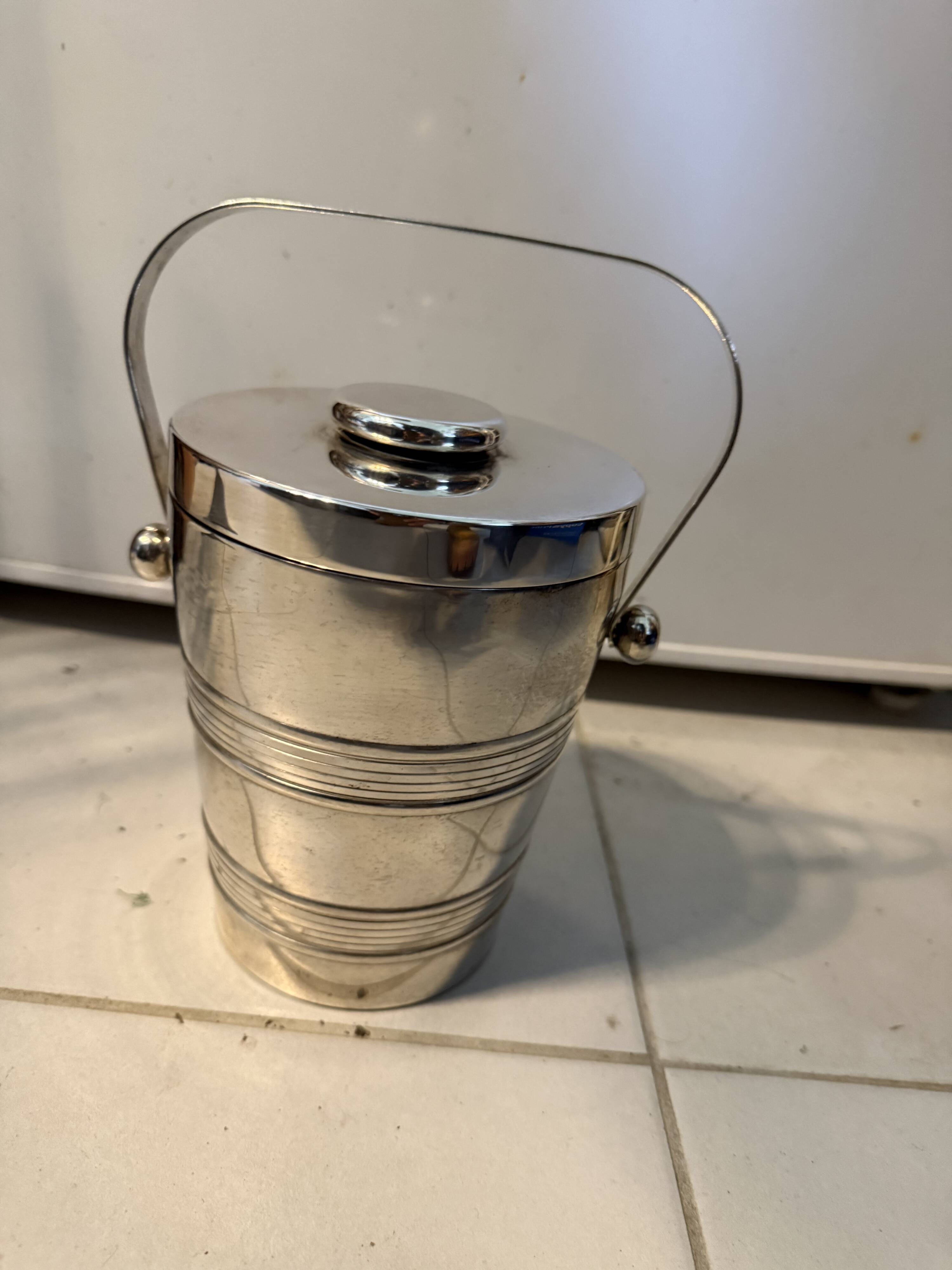 Silver-plated ice bucket