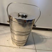 Seau à glace en métal argenté