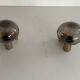Pair of grey glass and chrome wall lights from the mid-century by N Leuchten, 1960s, Germany.