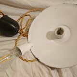 Chandelier workshop metal enamelled porcelain base
