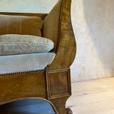 Sofa shaped boat wood and fabric