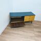 Enfilade meuble télé vintage en bois et bleu