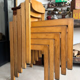 5 chaises empilables vintage — Rainer Schell  Schlapp Möbel 1960s