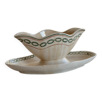 Old ironstone sauce boat Saint-Amand model 3003