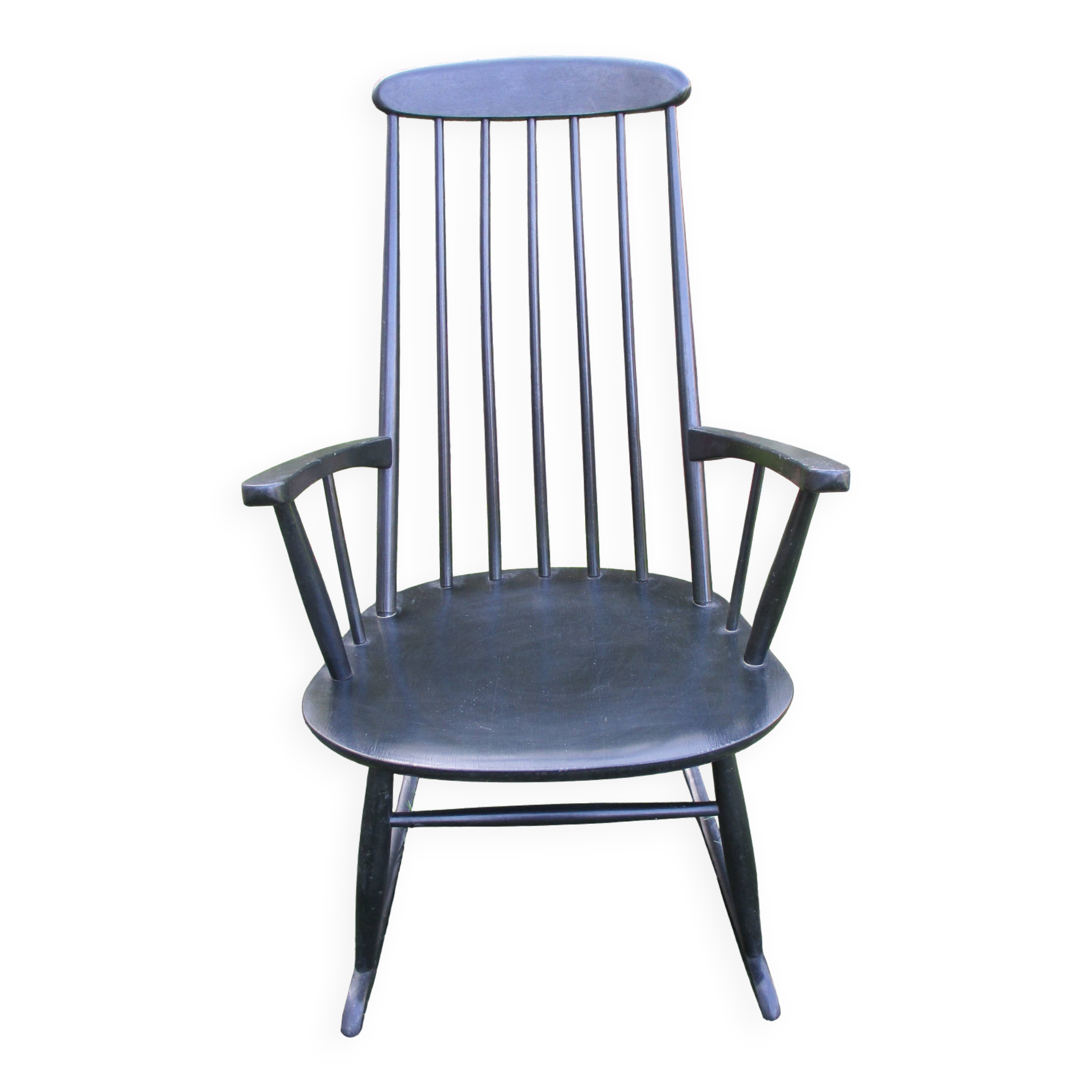 Black beech rocking chair, Stol Kamnik, 60s.