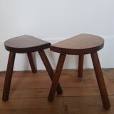 Set of 2 tripod stools