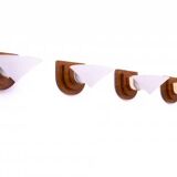 Set of four Art Deco wall lamps, Poland, 1950s.