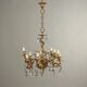 Antique Rococo-style chandelier in gilded bronze, 20th century.