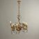 Antique Rococo-style chandelier in gilded bronze, 20th century.