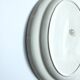 Vintage oval plate signed Moulin des Loups model Imperia pink flower