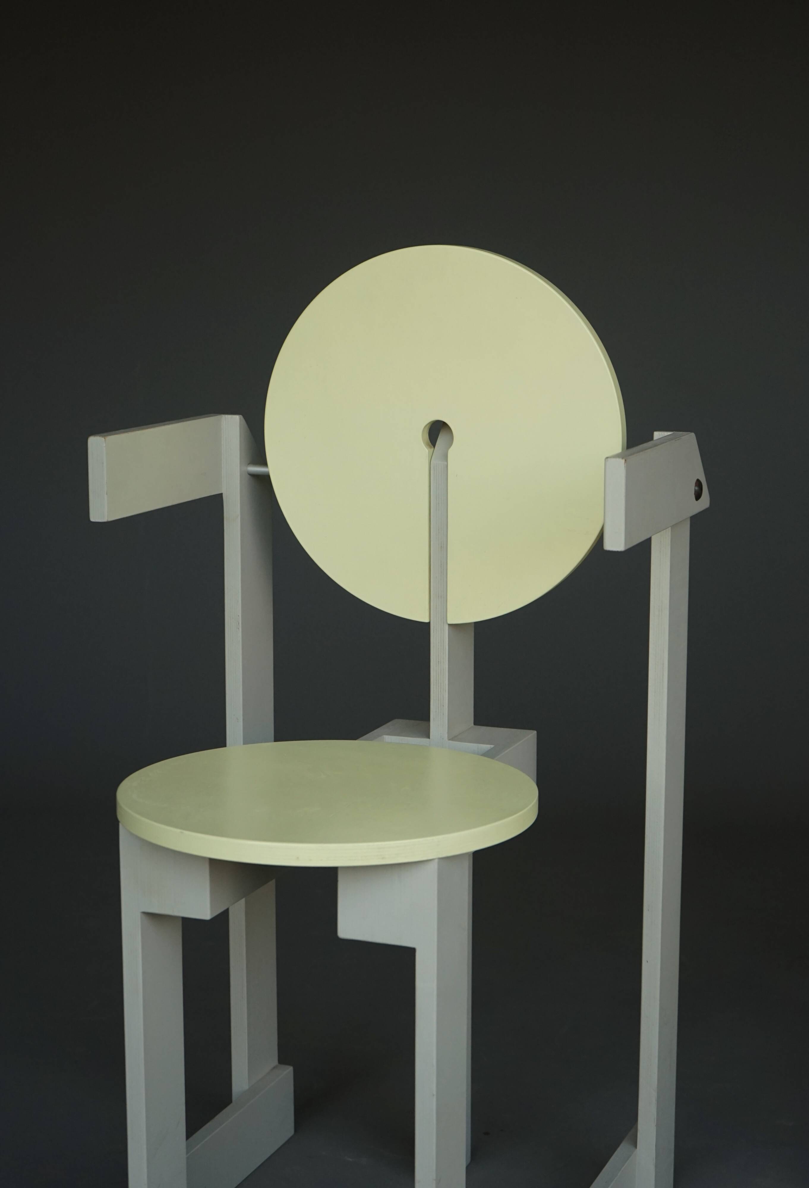 Rare pair of 'Plakhout' Side Chairs by Henk Lampe. 1979