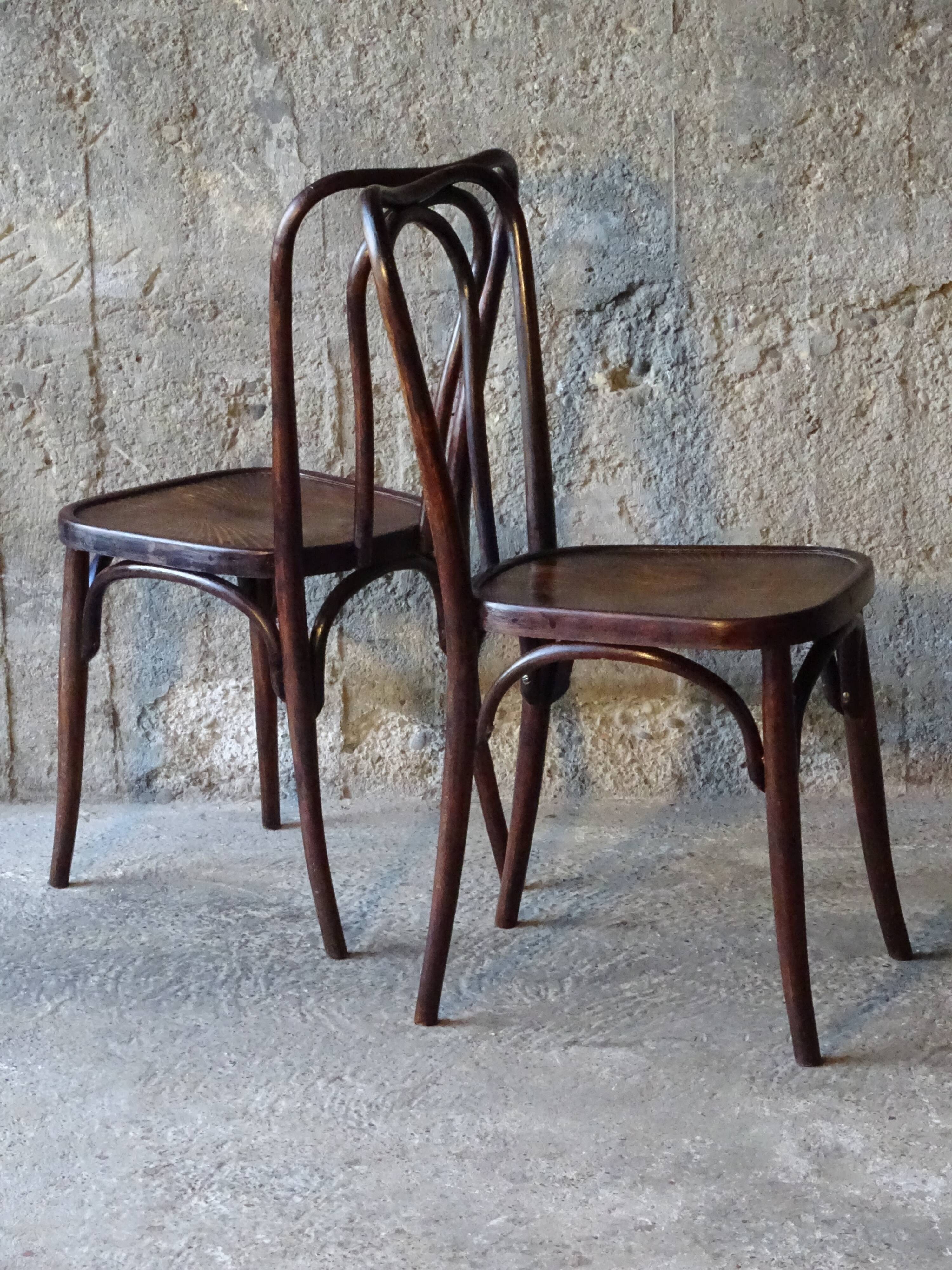 Horgen  Glarus  bistro chair seat wood Switzerland 1920