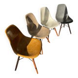 Lot of 6 Eames chairs from the 60s (4 colours) genuine fibreglass + new legs.