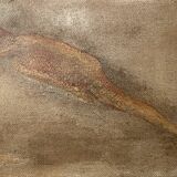 Signed oil on canvas painting "woman lying on her stomach"