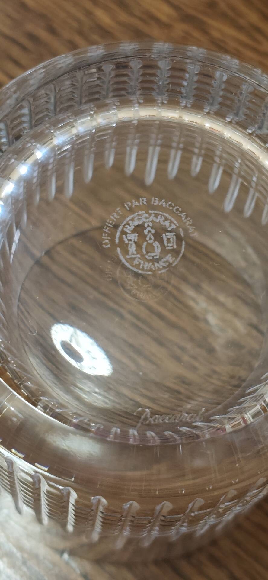 Champagne flute in St Louis crystal, Tarn model, signed.