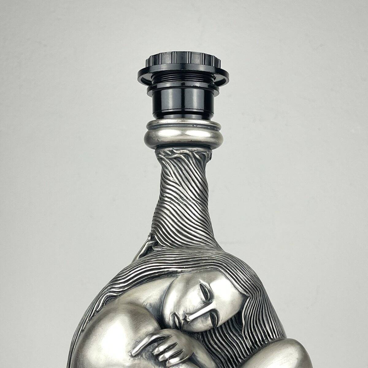 Vintage silver table lamp man and woman by Ottaviani, Italy, 1970s.