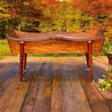 Ancienne jardinière d’intérieur sur roulettes