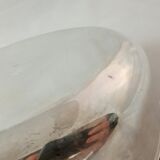 Old hollow plate silver metal handles shells