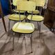 Lot de 5 chaises formica jaune 1960