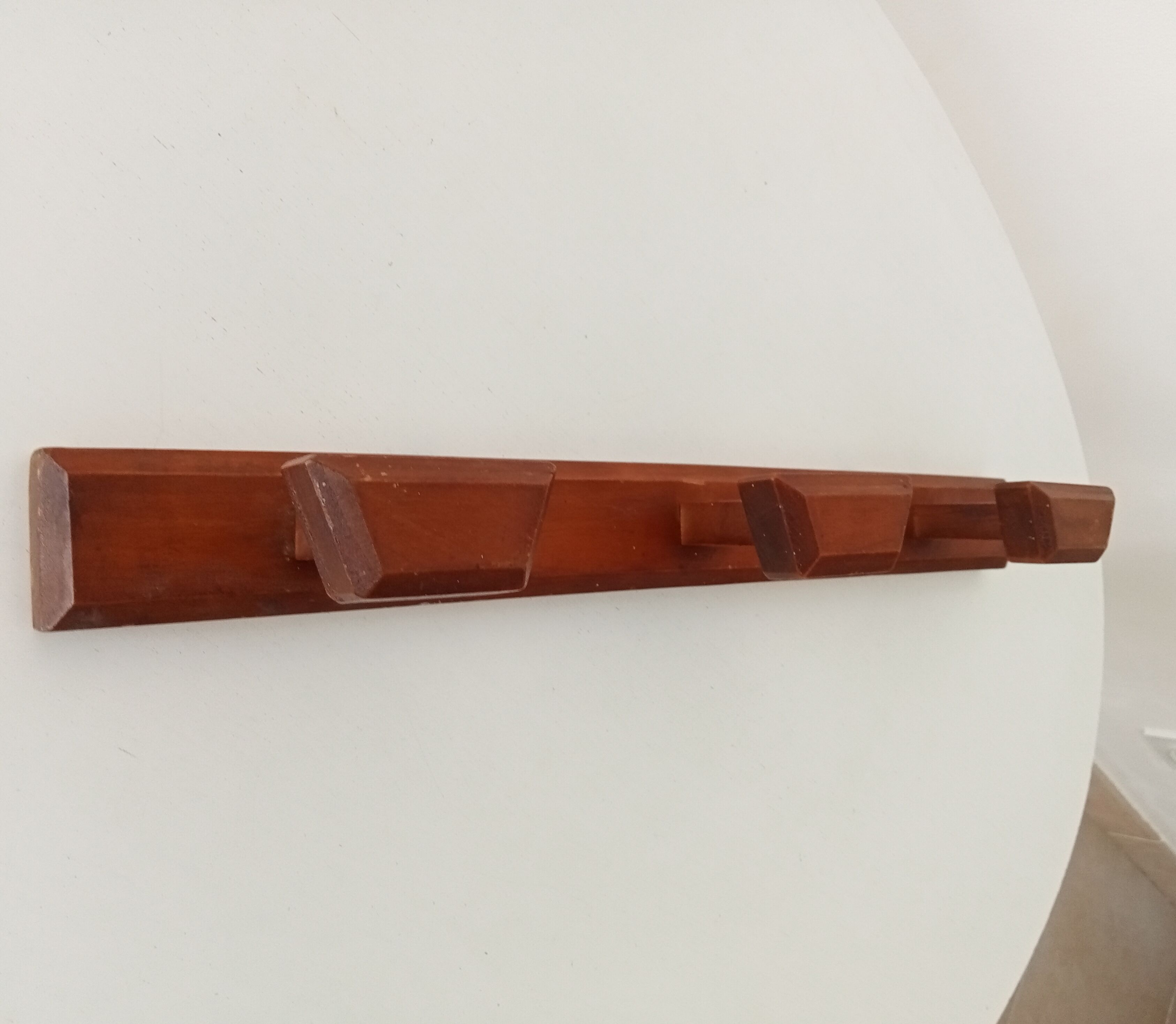 Vintage wooden wall coat rack 60s/70s