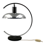 Mid-century modern chromed Table lamp, in the manner of Mariano Fortuny Italy, 1970s