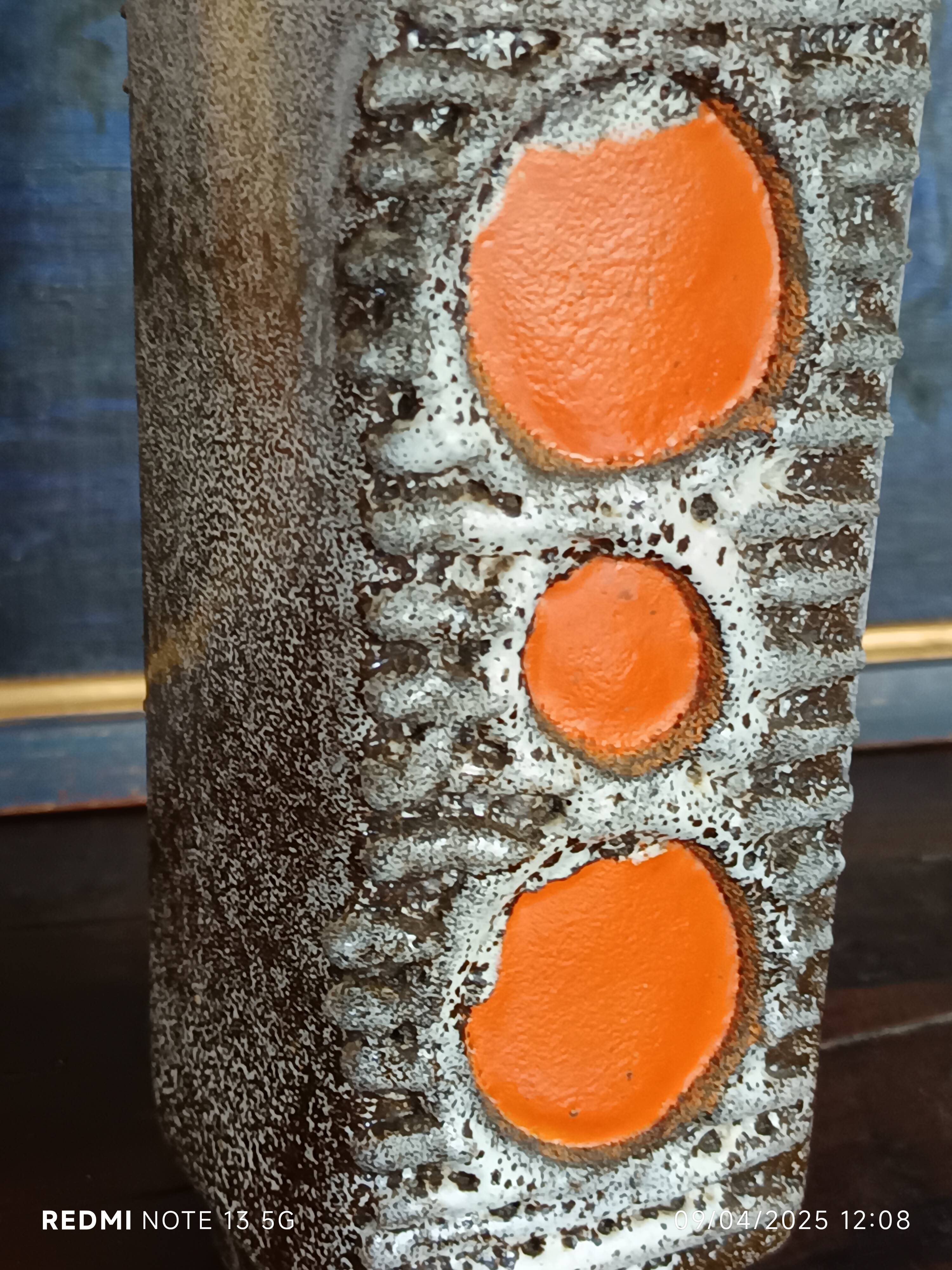 Strehla fat lava vase 1960/1970 ceramic