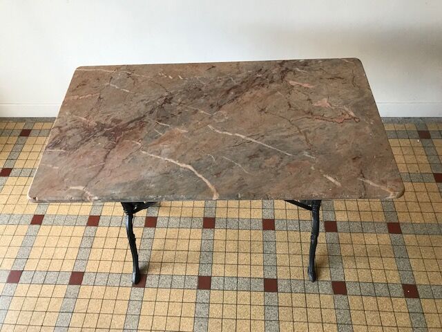 Bistro table on marble