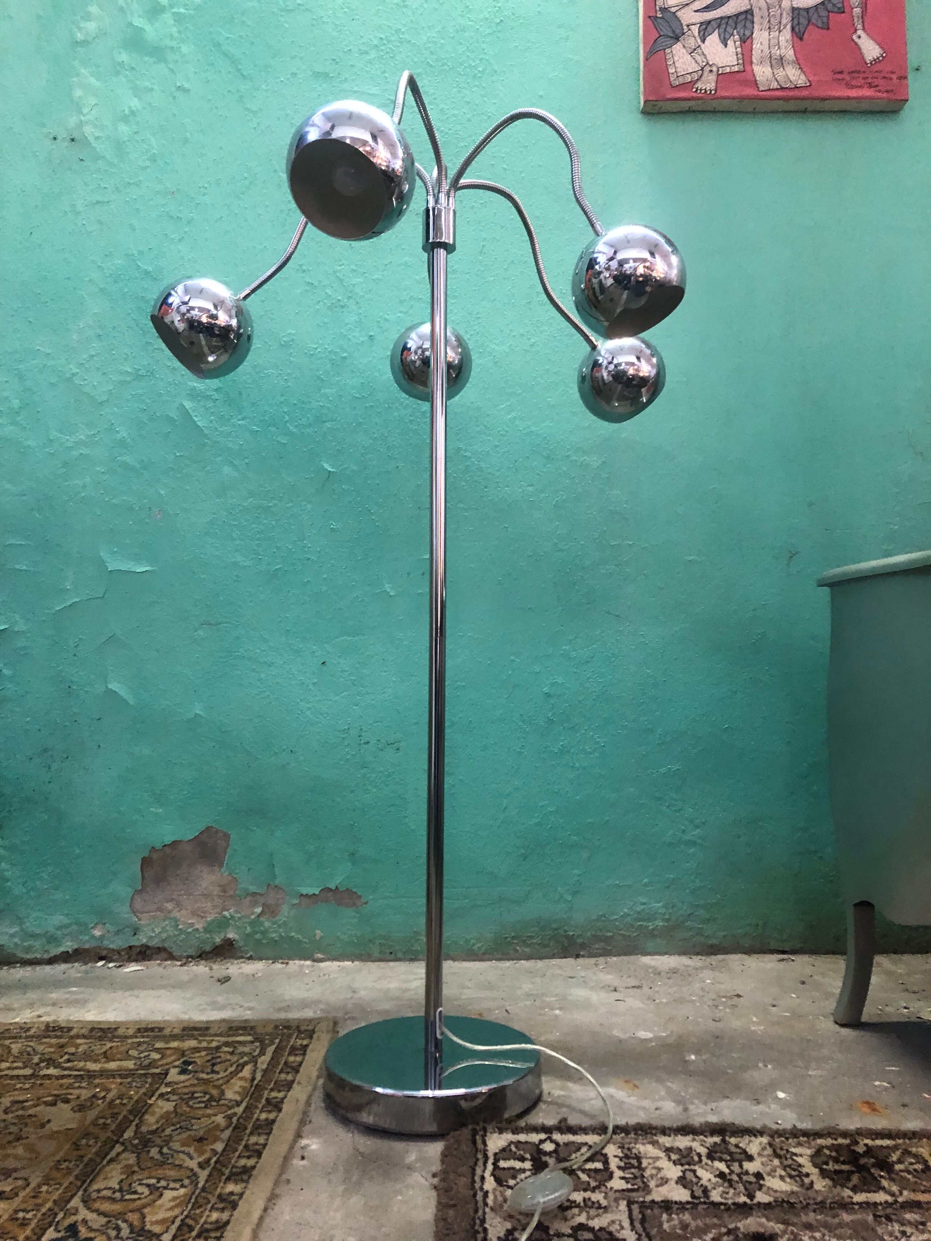 Design floor lamp from the 70s space age