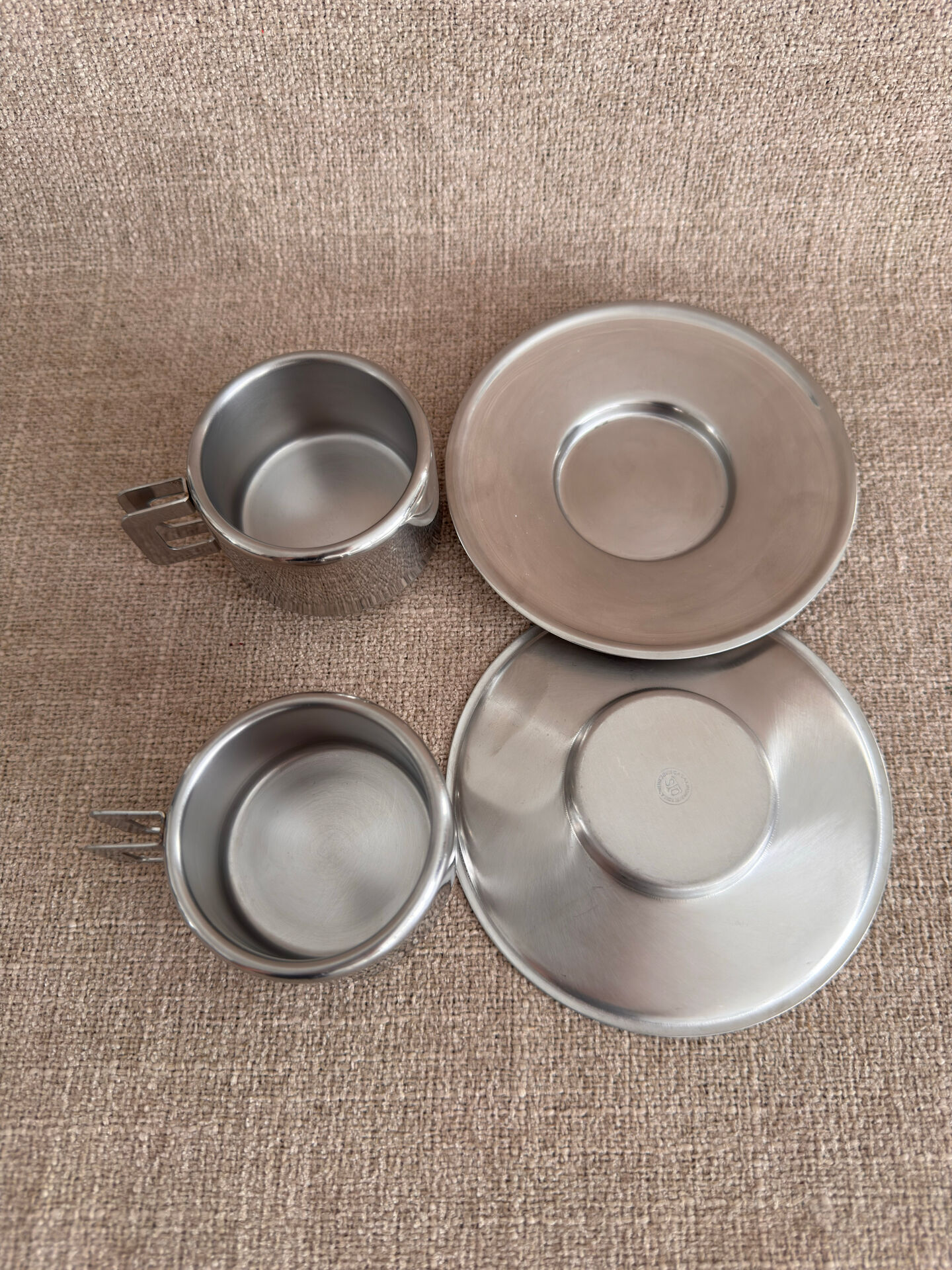 2 stainless steel Space Age cups STO Casalinghi inox