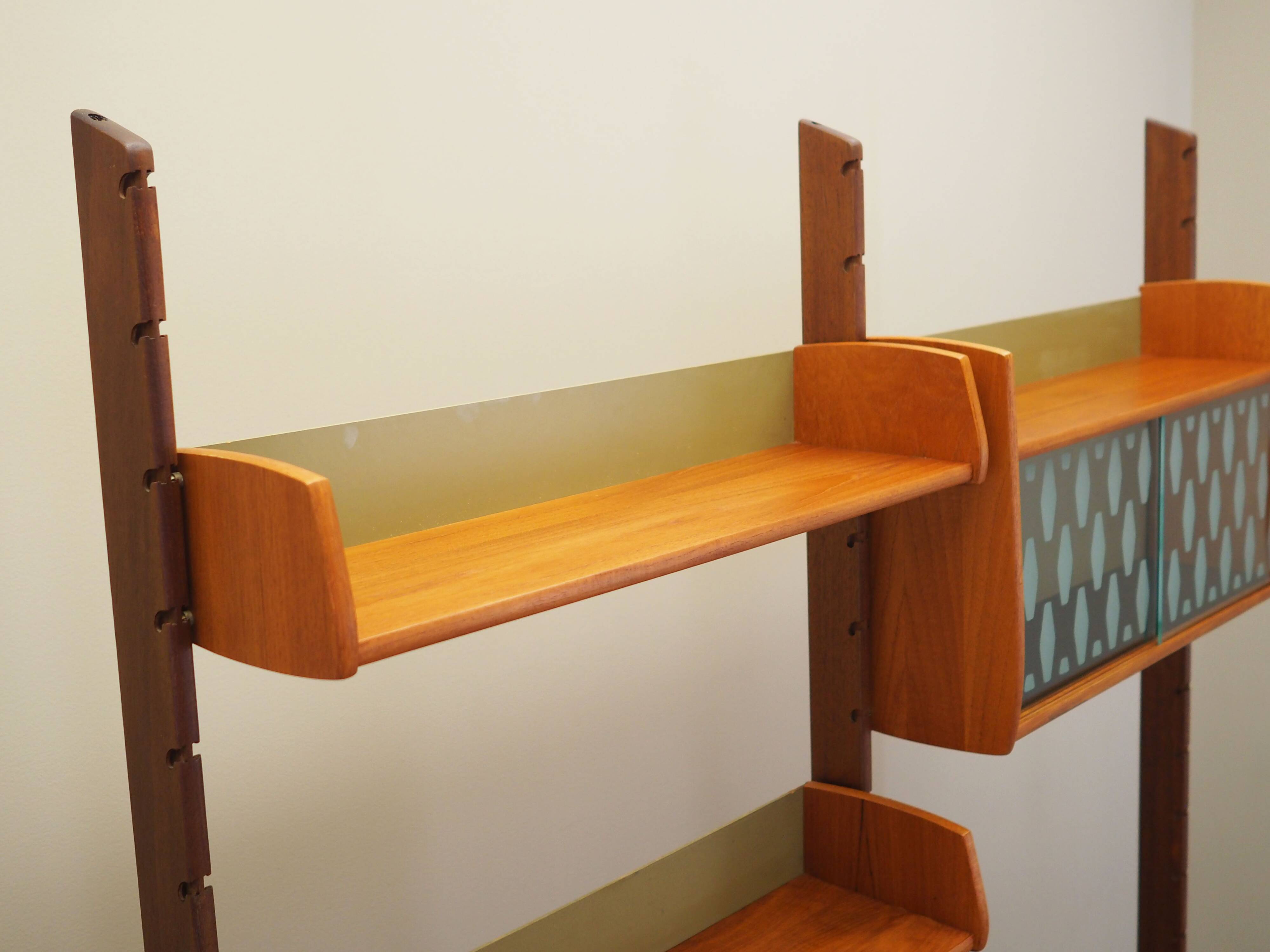 Teak system bookcase, Norwegian design, 1960s, production: Blindheim Mobelf