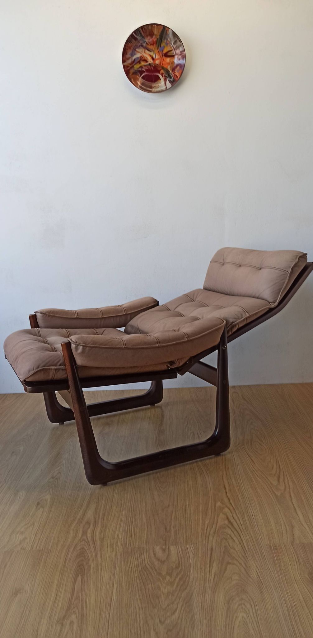 Genega Møbler leather armchair, Denmark, 1960s.