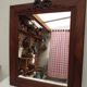 Rectangular antique mirror, wooden frame 37x55cm