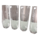 Set of 4 Vintage Etched Floral Highball Glasses