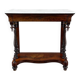 Console Napoléon III en acajou et marbre blanc, XIXe Siècle