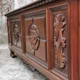 Carved walnut chest of drawers, 1970s