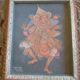 Painting and carved wooden frame, Bali, Indonesia